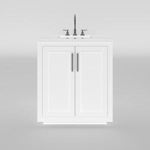 Nearmé Miami 29.5 Inch Bathroom Vanity in White- Cabinet Only - Bathroom Vanities Outlet