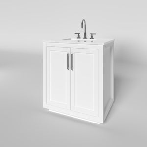 Nearmé Miami 29.5 Inch Bathroom Vanity in White- Cabinet Only - Bathroom Vanities Outlet