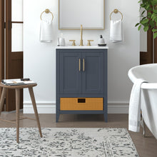 Load image into Gallery viewer, Nearmé New York 23.5 Inch Bathroom Vanity in Blue- Cabinet Only - Bathroom Vanities Outlet