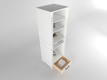 Load image into Gallery viewer, Windsor All Wood Linen Tower in Bright White - Bathroom Vanities Outlet