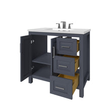 Load image into Gallery viewer, Kennesaw 35.5 inch Bathroom Vanity in Charcoal- Cabinet Only - Bathroom Vanities Outlet