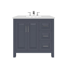 Load image into Gallery viewer, Kennesaw 35.5 inch Bathroom Vanity in Charcoal- Cabinet Only - Bathroom Vanities Outlet