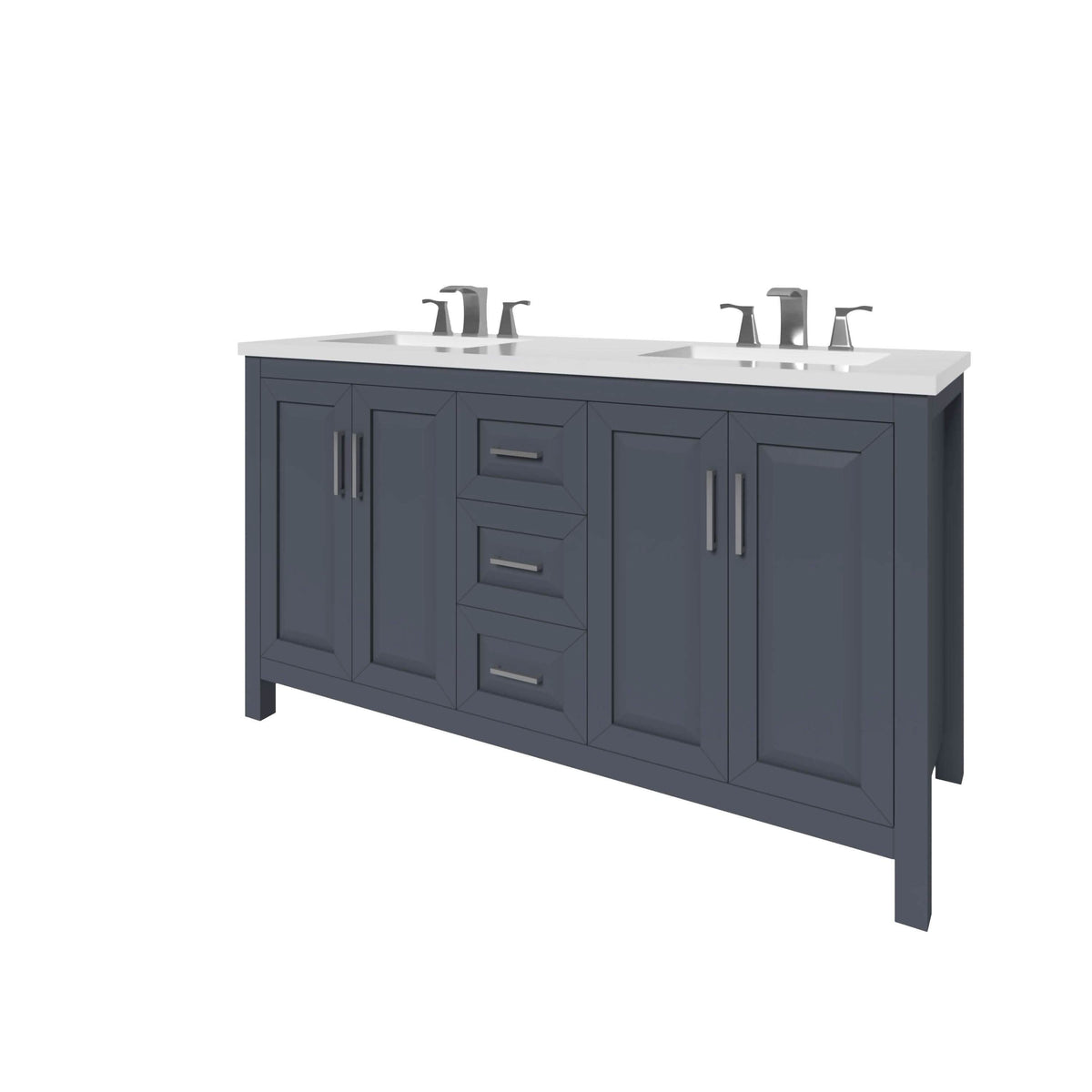Kennesaw 59.5 inch Double Bathroom Vanity in Charcoal Only