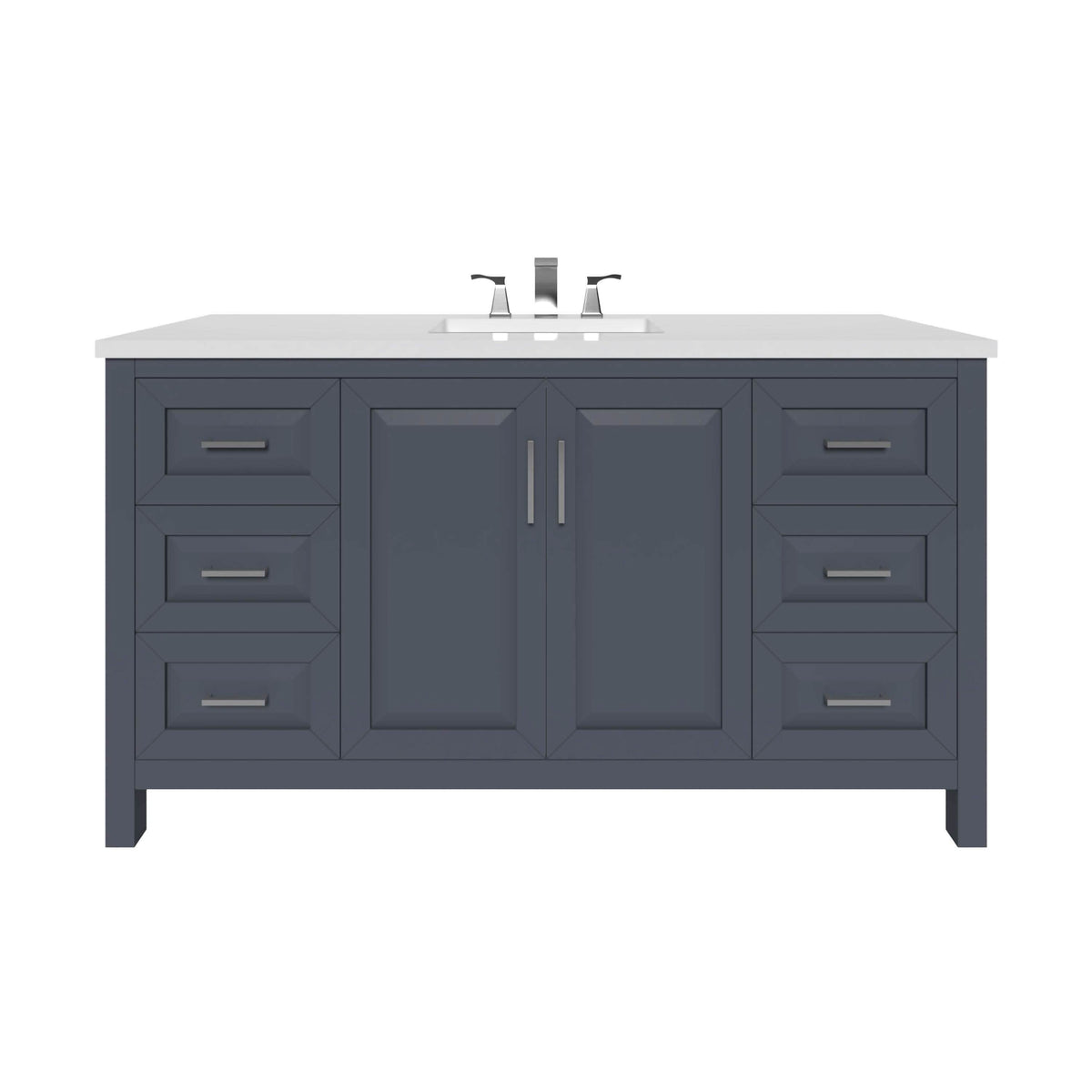 Kennesaw 59.5 inch Single Bathroom Vanity in Charcoal Only