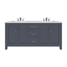 Load image into Gallery viewer, Kennesaw 71.5 inch Double Bathroom Vanity in Charcoal- Cabinet Only - Bathroom Vanities Outlet
