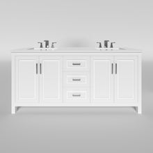 Load image into Gallery viewer, Kennesaw 71.5 inch Double Bathroom Vanity in White- Cabinet Only - Bathroom Vanities Outlet