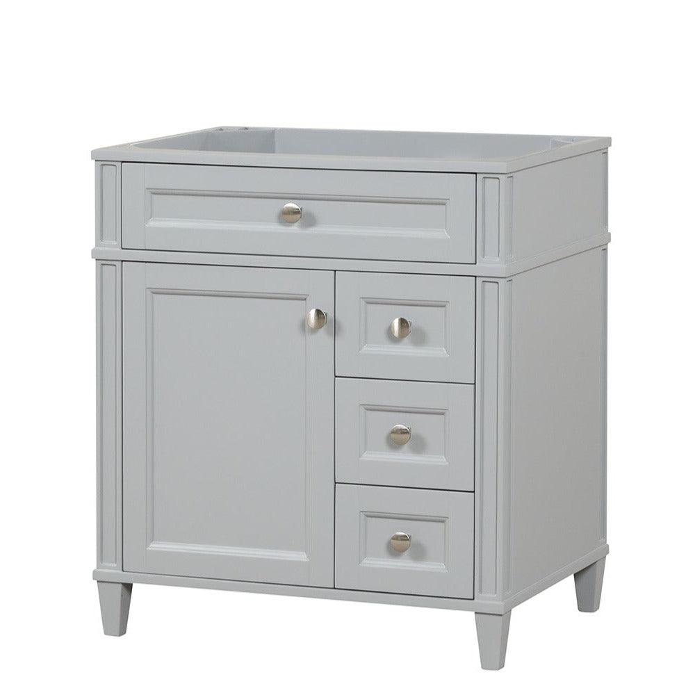 Kensington 29.5 Right in All Wood Vanity in Metal Gray - Cabinet Only