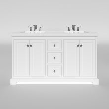 Load image into Gallery viewer, Marietta 59.5 inch Double Bathroom Vanity in White- Cabinet Only - Bathroom Vanities Outlet