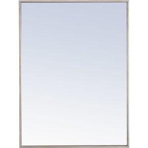 Elegant Decor Metal frame Rectangle Mirror 24 inch Silver - Bathroom Vanities Outlet