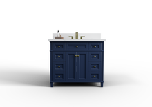 Load image into Gallery viewer, Kensington 41.5 in All Wood Vanity in Navy Blue - Cabinet Only