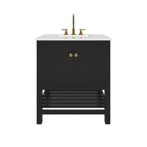 Nearmé Dallas 29.5 Inch Bathroom Vanity in Black- Cabinet Only - Bathroom Vanities Outlet