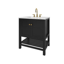 Load image into Gallery viewer, Nearmé Dallas 29.5 Inch Bathroom Vanity in Black- Cabinet Only - Bathroom Vanities Outlet