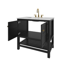 Load image into Gallery viewer, Nearmé Dallas 35.5 Inch Bathroom Vanity in Black- Cabinet Only - Bathroom Vanities Outlet