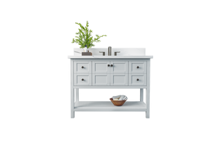 Nearmé Dallas 47.5 Inch Bathroom Vanity in White - Cabinet Only