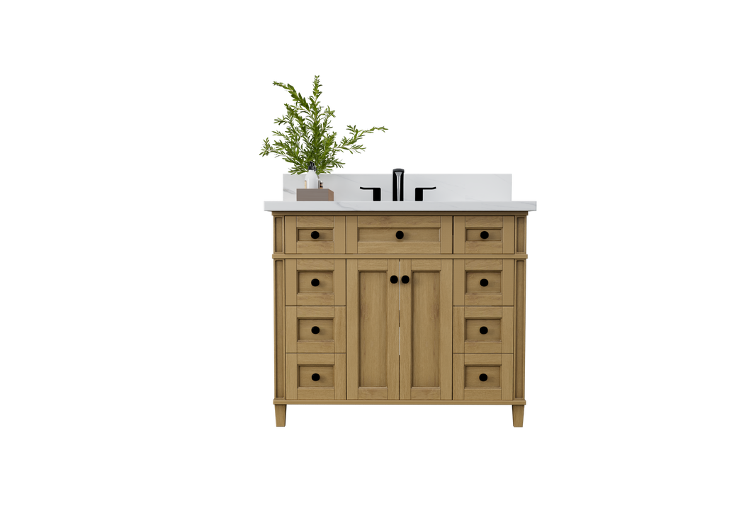 Kensington 42 Bath Vanity Solid Wood Oak Renovate for Less Atlanta Roswell Marietta Norcross