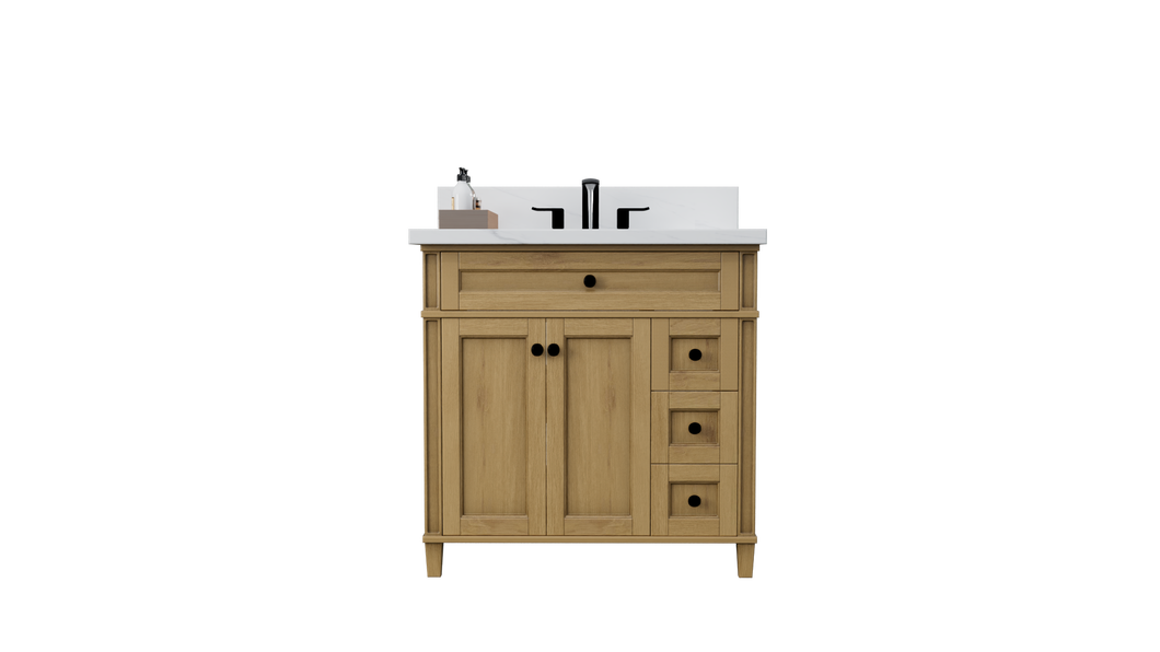 Kensington 36 Bath Vanity Solid Wood Oak Renovate for Less Atlanta Roswell Marietta Norcross