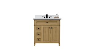 Kensington 36 Left Drawer Bath Vanity Solid Wood Oak Renovate for Less Atlanta Roswell Marietta Norcross