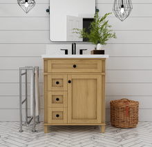 Load image into Gallery viewer, Kensington 30 inch all wood bath vanity cabinet Renovate for less atlanta