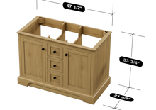 Load image into Gallery viewer, Marietta 47.5 inch Single or Double Bathroom Vanity in Desert Oak - Cabinet Only