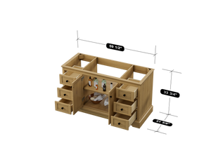 Marietta 59.5 inch Single Bathroom Vanity in Desert Oak - Cabinet Only