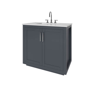 Nearmé Miami 35.5 Inch Bathroom Vanity in Grey- Cabinet Only - Bathroom Vanities Outlet