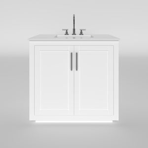 Nearmé Miami 35.5 Inch Bathroom Vanity in White- Cabinet Only - Bathroom Vanities Outlet