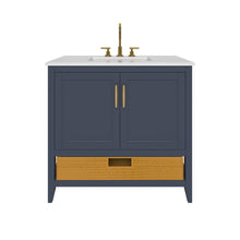 Load image into Gallery viewer, Nearmé New York 35.5 Inch Bathroom Vanity in Blue- Cabinet Only - Bathroom Vanities Outlet