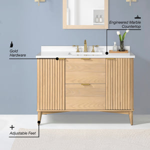 The Gabi 48 Inch Rustic Ash Vanity