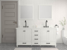 Load image into Gallery viewer, Windsor 72 in All Wood Vanity in White - Cabinet Only