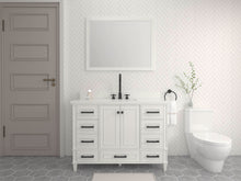 Load image into Gallery viewer, Windsor 47.5 in All Wood Vanity in Bright White - Cabinet Only - Bathroom Vanities Outlet