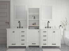 Load image into Gallery viewer, Windsor 96 inch All Wood Vanity in White - Cabinet Only