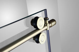Sofi 60 in. x 79 in. Frameless Rolling Shower Door in Champaign Gold - Bathroom Vanities Outlet