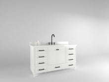 Load image into Gallery viewer, Windsor 60 Single in All Wood Vanity in Bright White - Cabinet Only
