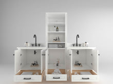 Load image into Gallery viewer, Windsor 84 in All Wood Vanity in White - Cabinet Only