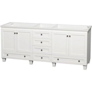 Acclaim 80" Double Vanity Only in White