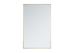 Elegant Decor Metal frame rectangle mirror 30 inch in Brass - Bathroom Vanities Outlet