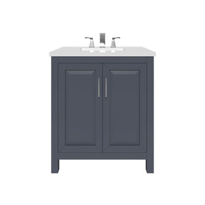 Kennesaw 29.5 inch Bathroom Vanity in Charcoal- Cabinet Only - Bathroom Vanities Outlet