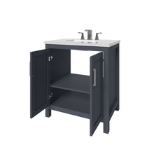 Load image into Gallery viewer, Kennesaw 29.5 inch Bathroom Vanity in Charcoal- Cabinet Only - Bathroom Vanities Outlet