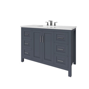 Kennesaw 47.5 inch Bathroom Vanity in Charcoal- Cabinet Only - Bathroom Vanities Outlet