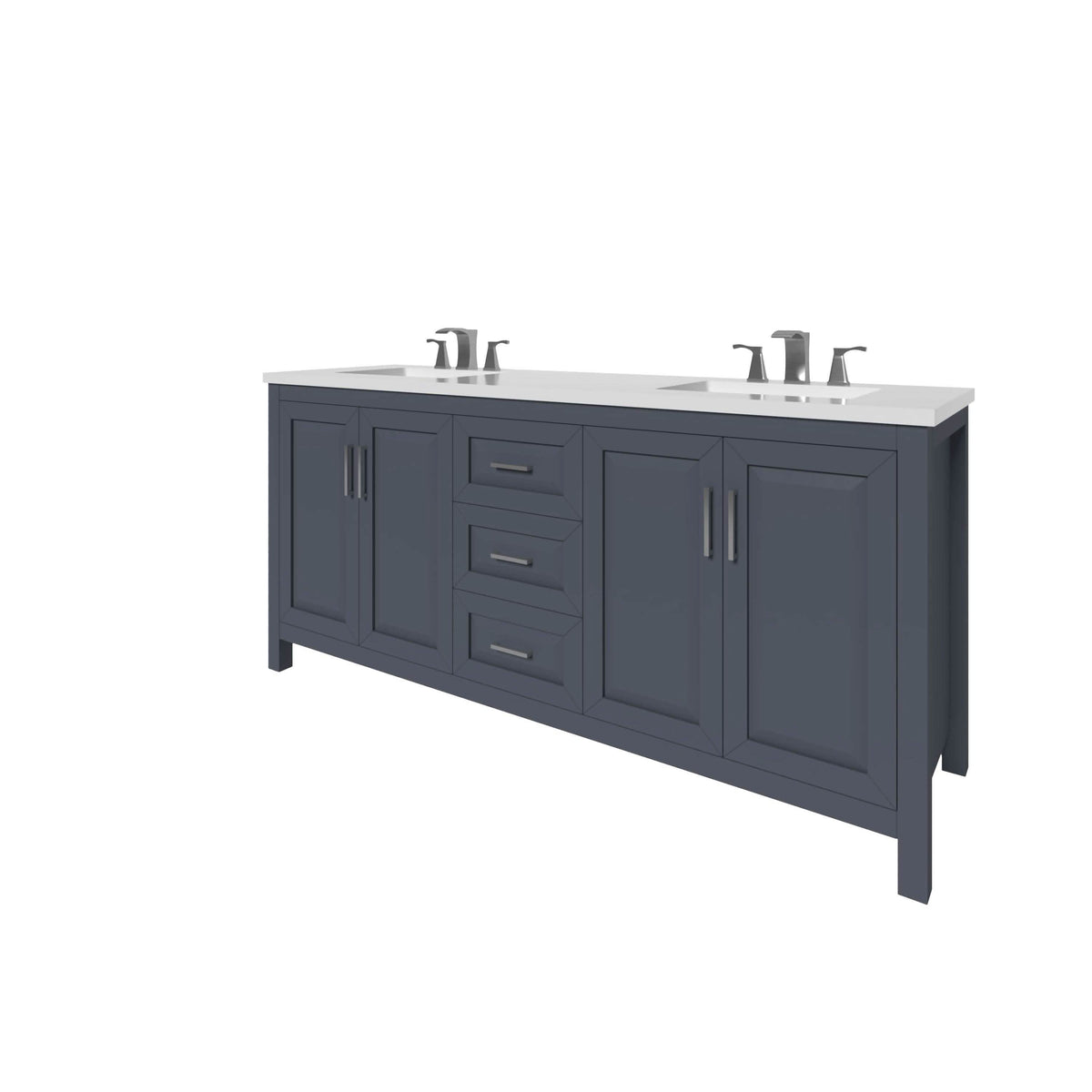 Kennesaw 71.5 inch Double Bathroom Vanity in Charcoal Only