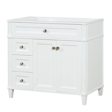 Load image into Gallery viewer, Kensington 35.5 Left Drawers in All Wood Vanity in Bright White - Cabinet Only - Bathroom Vanities Outlet