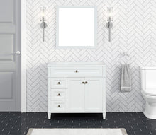 Load image into Gallery viewer, Kensington 35.5 Left Drawers in All Wood Vanity in Bright White - Cabinet Only - Bathroom Vanities Outlet