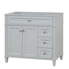 Load image into Gallery viewer, Kensington 36 Right in Solid Wood Vanity in Metal Gray - Cabinet Only Ethan Roth