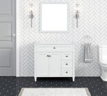 Load image into Gallery viewer, Kensington 35.5 Right Drawers in All Wood Vanity in Bright White - Cabinet Only - Bathroom Vanities Outlet