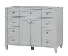 Load image into Gallery viewer, Kensington 42 in Solid Wood Vanity in Metal Gray - Cabinet Only Ethan Roth
