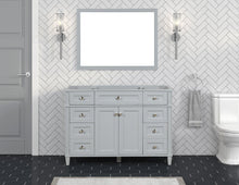 Load image into Gallery viewer, Kensington 48 in Solid Wood Vanity in Metal Gray - Cabinet Only Ethan Roth