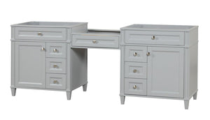 Kensington 84 inch Solid Wood Vanity in Gray- Cabinet Only Ethan Roth