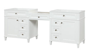 Kensington 84 in Solid Wood Vanity in White - Cabinet Only Ethan Roth