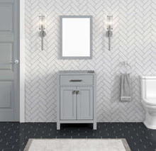 Load image into Gallery viewer, London 24 Inch- Single Bathroom Vanity in Metal Gray - Bathroom Vanities Outlet