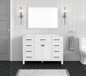 London 47.5 Inch- Single Bathroom Vanity in Bright White - Bathroom Vanities Outlet